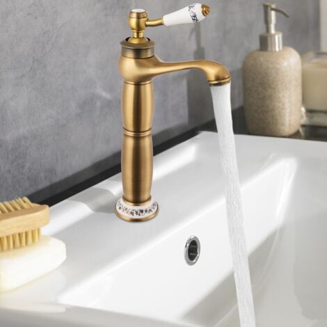 Messing antik Badarmatur Vintage Wasserhahn Waschbecken Wasserhahn antik