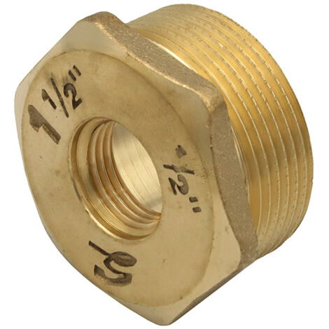 Messing Fitting Reduzierstück 1/2" IG auf 1 1/2" AG Reduzierung