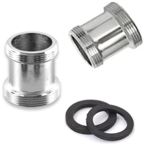 Messing-Fitting-Set mit 2 Messing-Wasserhahnadaptern, 22 mm NPT-Außengewinde, Strahlregleranschluss für Spültischarmatur, Wasserfilteradapter (M24 – M22)