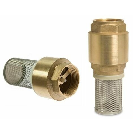 Messing Fußventil Rückschlagventil mit Saugkorb 1/2" Filterkorb Pumpen