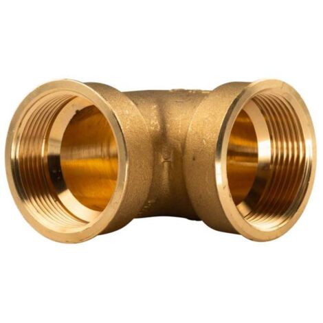 Messing Gewinde-Fitting 90° Winkel 1 1/2"IG - 1 1/2''IG (DN 40) - schwere Ausführung