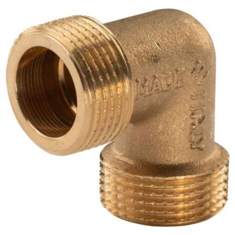 Messing Gewinde-Fitting 90° Winkel 3/4" AG - 3/4" AG (DN20) - schwere Ausführung