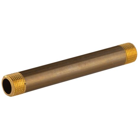 Messing Gewinde-Fitting Distanz Doppelnippel 1/2"-1/2" L= 150 mm, schwere Ausführung