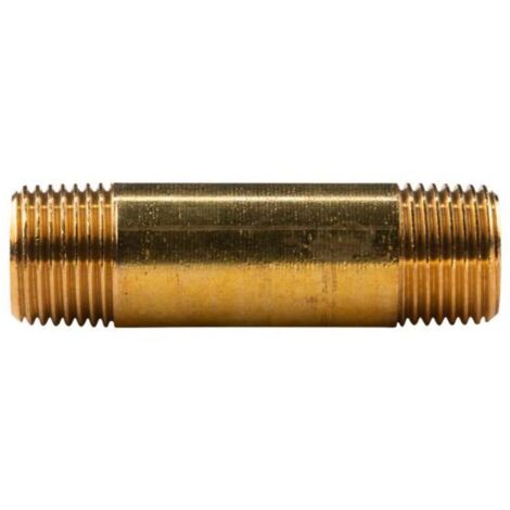 Messing Gewinde-Fitting Distanz Doppelnippel 1/2"-1/2" L= 70 mm, schwere Ausführung