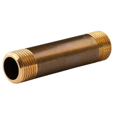 Messing Gewinde-Fitting Distanz Doppelnippel 1/2"-1/2" L= 80 mm, schwere Ausführung