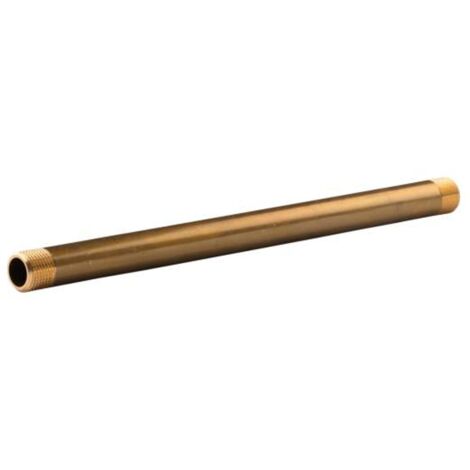Messing Gewinde-Fitting Distanz Doppelnippel 1/2" - 1/2" L=300mm, schwere Ausführung