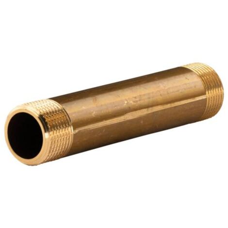 Messing Gewinde-Fitting Distanz Doppelnippel 3/4"-3/4" L= 120 mm, schwere Ausführung