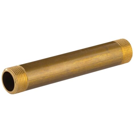 Messing Gewinde-Fitting Distanz Doppelnippel 3/4"-3/4" L= 150 mm, schwere Ausführung