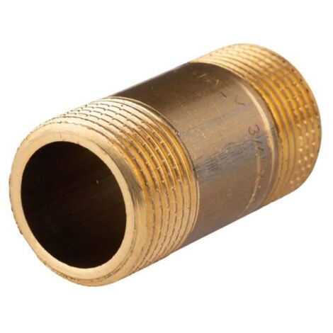 Messing Gewinde-Fitting Distanz Doppelnippel 3/4"-3/4" L= 50 mm, schwere Ausführung