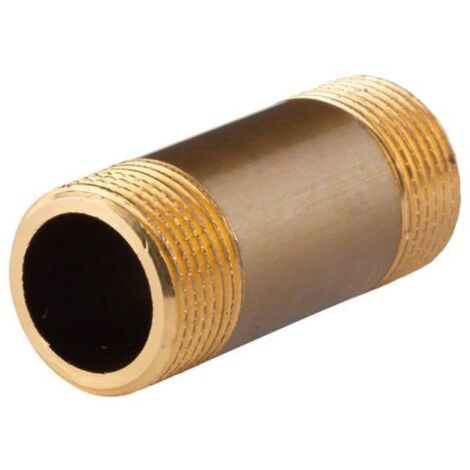 Messing Gewinde-Fitting Distanz Doppelnippel 3/4"-3/4" L= 60 mm, schwere Ausführung