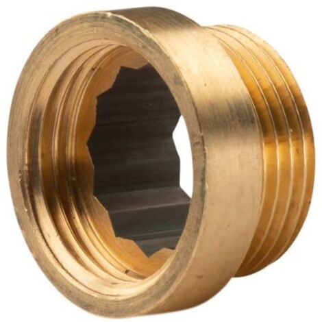 Messing Gewinde-Fitting Hahnverlängerung IG/AG 1" (DN25) L=10mm - schwere Ausführung