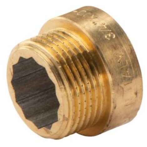 Messing Gewinde-Fitting Hahnverlängerung IG/AG 3/4" (DN20) L=10mm - schwere Ausführung