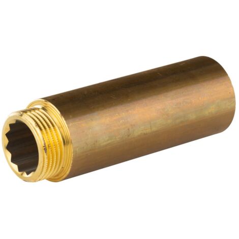 Messing Gewinde-Fitting HahnverlängerungIG/AG 1" (DN 25) Länge 100 mm- schwere Ausführung