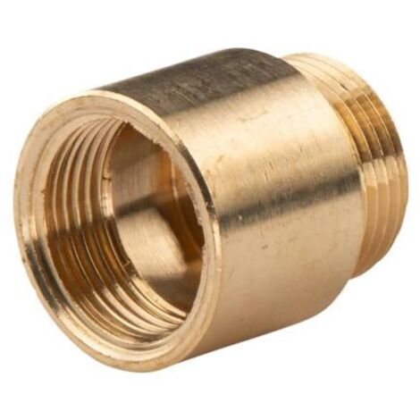 Messing Gewinde-Fitting HahnverlängerungIG/AG 1" (DN 25) Länge 30 mm- schwere Ausführung
