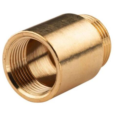 Messing Gewinde-Fitting HahnverlängerungIG/AG 1" (DN 25) Länge 40 mm- schwere Ausführung