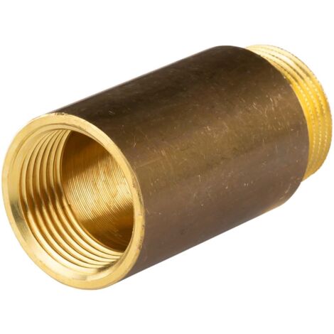 Messing Gewinde-Fitting HahnverlängerungIG/AG 1" (DN 25) Länge 60 mm- schwere Ausführung