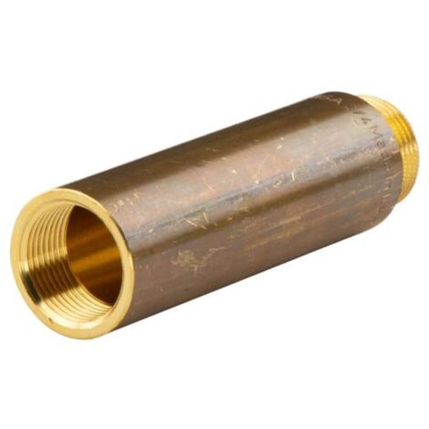 Messing Gewinde-Fitting HahnverlängerungIG/AG 3/4" (DN 20) Länge 100 mm - schwere Ausführung