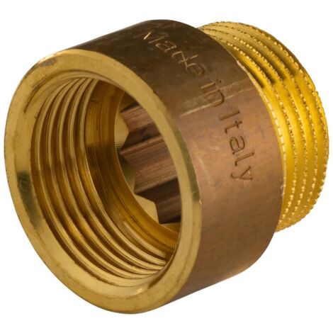 Messing Gewinde-Fitting HahnverlängerungIG/AG 3/4" (DN 20) Länge 15 mm - schwere Ausführung