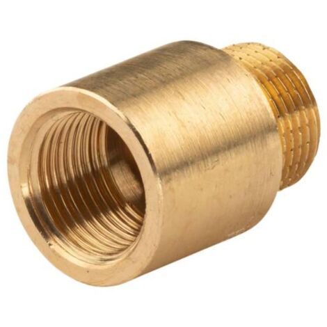 Messing Gewinde-Fitting HahnverlängerungIG/AG 3/8" (DN 10) Länge 20 mm- schwere Ausführung