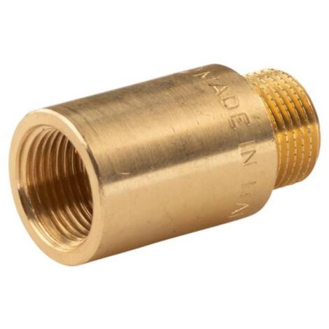 Messing Gewinde-Fitting HahnverlängerungIG/AG 3/8" (DN 10) Länge 30 mm- schwere Ausführung
