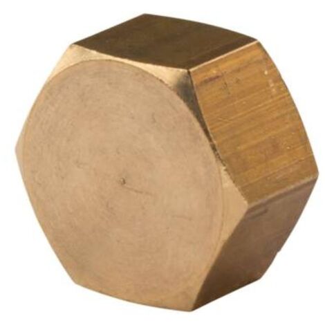 Messing Gewinde-Fitting Kappe 3/8"IG (DN 10) - schwere Ausführung