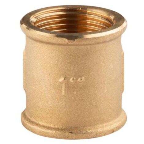 Messing Gewinde-Fitting Muffe 1"IG - 1"IG (DN 25) - schwere Ausführung