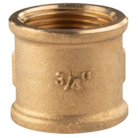 Messing Gewinde-Fitting Muffe 3/4"IG - 3/4"IG (DN 20) - schwere Ausführung