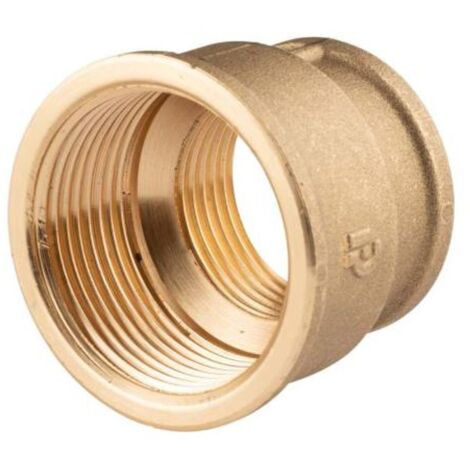 Messing Gewinde-Fitting Reduziermuffe 1 1/4"IG (DN 32) - 1"IG (DN 25) - schwere Ausführung