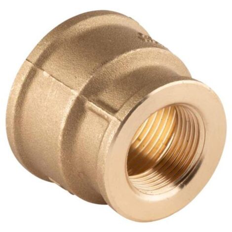 Messing Gewinde-Fitting Reduziermuffe 1 1/4"IG (DN 32) - 3/4"IG (DN 20) - schwere Ausführung