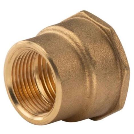 Messing Gewinde-Fitting Reduziermuffe 1"IG (DN 25) - 3/4"IG (DN 20) - schwere Ausführung