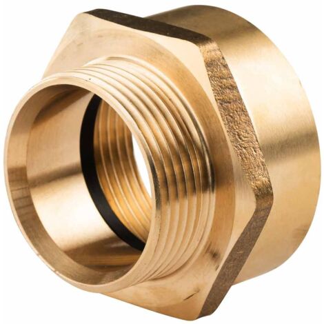Messing Gewinde-Fitting Reduzierstück 1 1/2"IG (DN 40) - 1 1/4"AG (DN 32) - schwere Ausführung