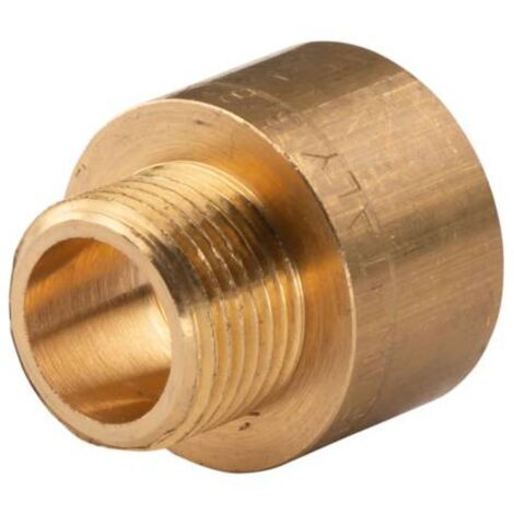 Messing Gewinde-Fitting Reduzierstück 1/2"IG (DN 15) - 3/8"AG (DN 10) - schwere Ausführung