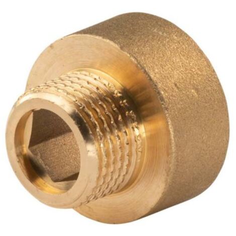 Messing Gewinde-Fitting Reduzierstück 3/4"IG (DN 20) - 1/2"AG (DN 15) - schwere Ausführung