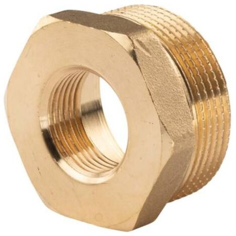 Messing Gewinde-Fitting Reduzierung 1 1/2"AG (DN 40)- 3/4"IG (DN 20) - schwere Ausführung