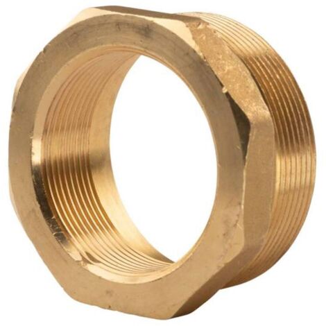 Messing Gewinde-Fitting Reduzierung 2 1/2" AG (DN65) - 2" IG (DN50) - schwere Ausführung
