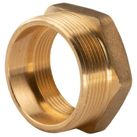 Messing Gewinde-Fitting Reduzierung 2"AG (DN 50) - 1 1/2"IG (DN 40) - schwere Ausführung