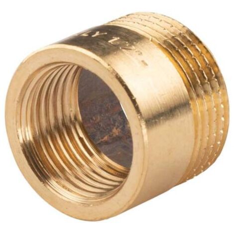 Messing Gewinde-Fitting Reduzierung 3/4"AG (DN 20) - 1/2"IG (DN 15) - schwere Ausführung