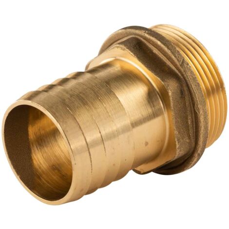 Messing Gewinde-Fitting Schlauchanschluss1 1/2" AG (DN 40) Länge 38 mm - schwere Ausführung