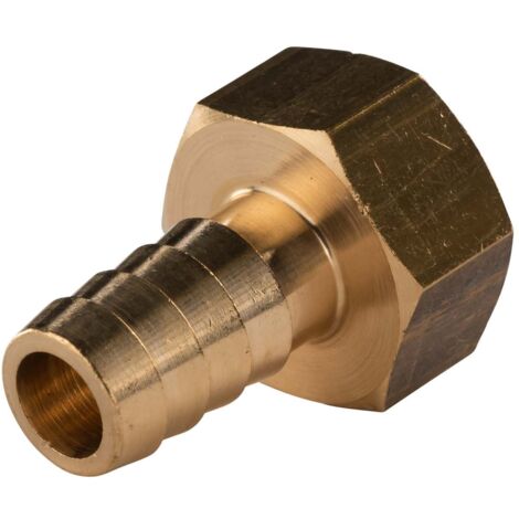 Messing Gewinde-Fitting Schlauchanschluss1/2" IG (DN 15) Länge 10 mm - schwere Ausführung