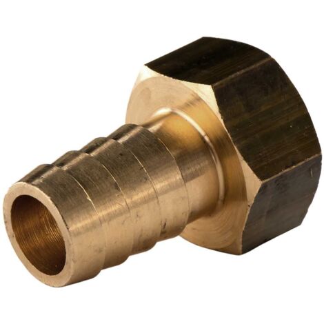 Messing Gewinde-Fitting Schlauchanschluss1/2" IG (DN 15) Länge 13 mm - schwere Ausführung