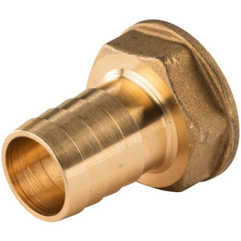 Messing Gewinde-Fitting Schlauchanschluss1" IG (DN 25) Länge 25 mm - schwere Ausführung