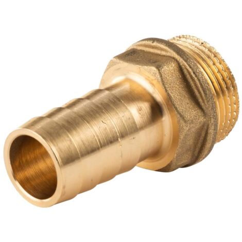 Messing Gewinde-Fitting Schlauchanschluss3/4" AG (DN 20) Länge 20 mm - schwere Ausführung