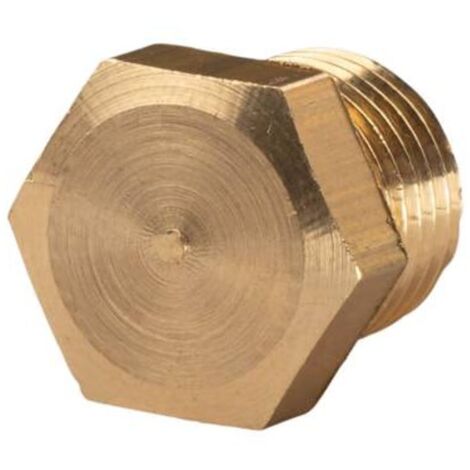 Messing Gewinde-Fitting Stopfen 1/4"AG (DN 8) - schwere Ausführung