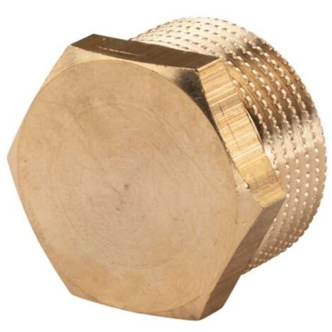 Messing Gewinde-Fitting Stopfen 3/4"AG (DN 20) - schwere Ausführung