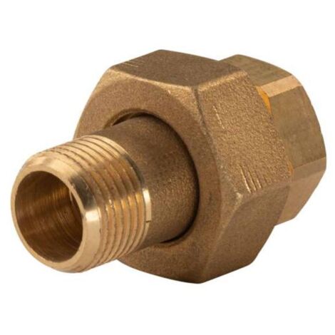 Messing Gewinde-Fitting Verschraubung gerade 3/8 " IG - 3/8" AG (DN10) - schwere Ausführung