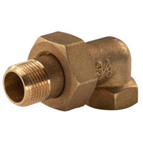 Messing Gewinde-Fitting Winkelverschraubung 90° 3/8"IG - 3/8"AG (DN 10) - schwere Ausführung