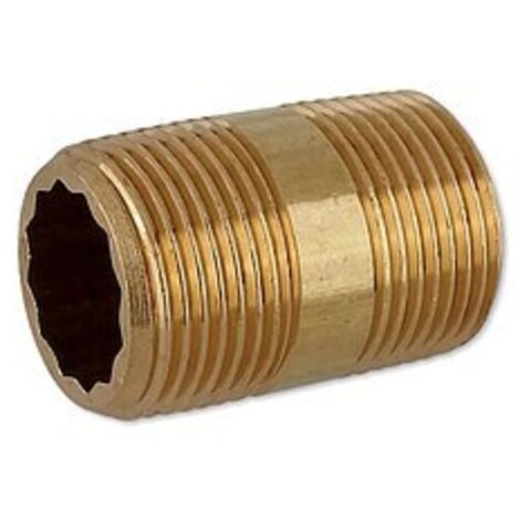 Messing Gewindefitting-Doppelnippel lang - Langnippel - 3/4'' x 40 mm
