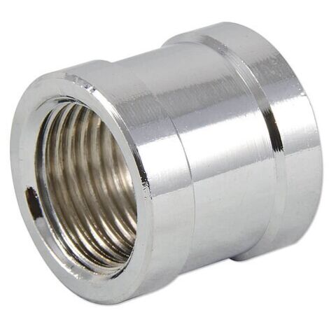 Messing Gewindefitting-Muffe 3/4'' IG x 3/4'' IG - verchromt