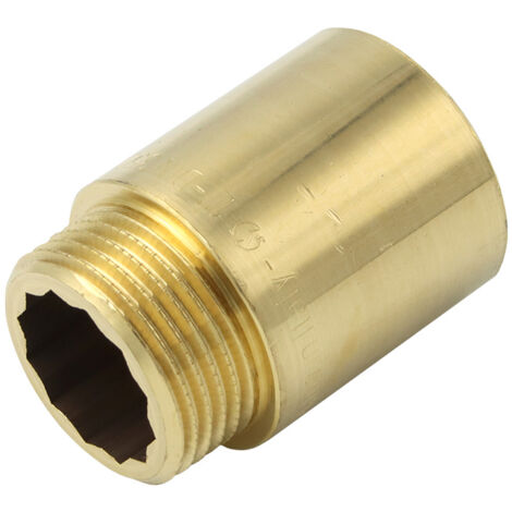 Messing Hahnverlängerung 1 Zoll x 40mm DN25 Gewindeverlängerung