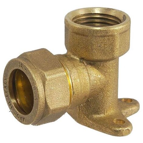 Messing-Klemm-Wandwinkel für Kupferrohre 18 x 1/2'' IG für Heizung und Trinkwasser
